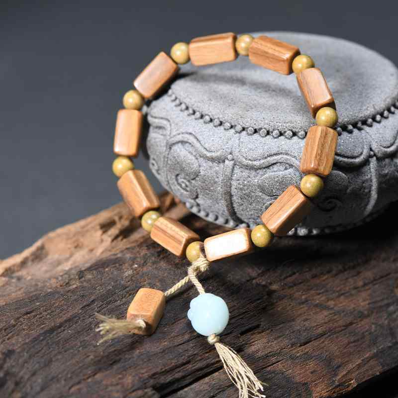 ブレスレット 男女兼用 二重巻き 白玉菩提 白玉 猫の爪チャーム アルゼンチン産 緑檀 グリーンサンダルウッド 白檀 サンダルウッド ハンドメイド 民族風 ウッド 腕輪 10珠