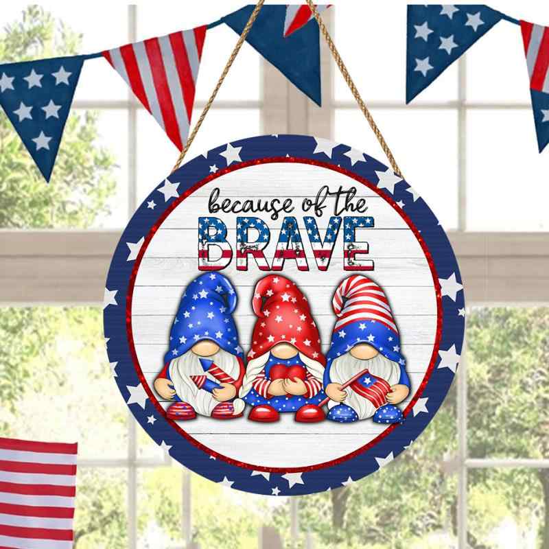 壁飾り ウォールデコ 吊り下げ式 ドアハンガー アメリカ独立記念日 記念日 イベント 祝日 国旗デザイン 星条旗 木製 ウッド 玄関 リビング インテリア アメリカンカントリー レトロ 室内装飾