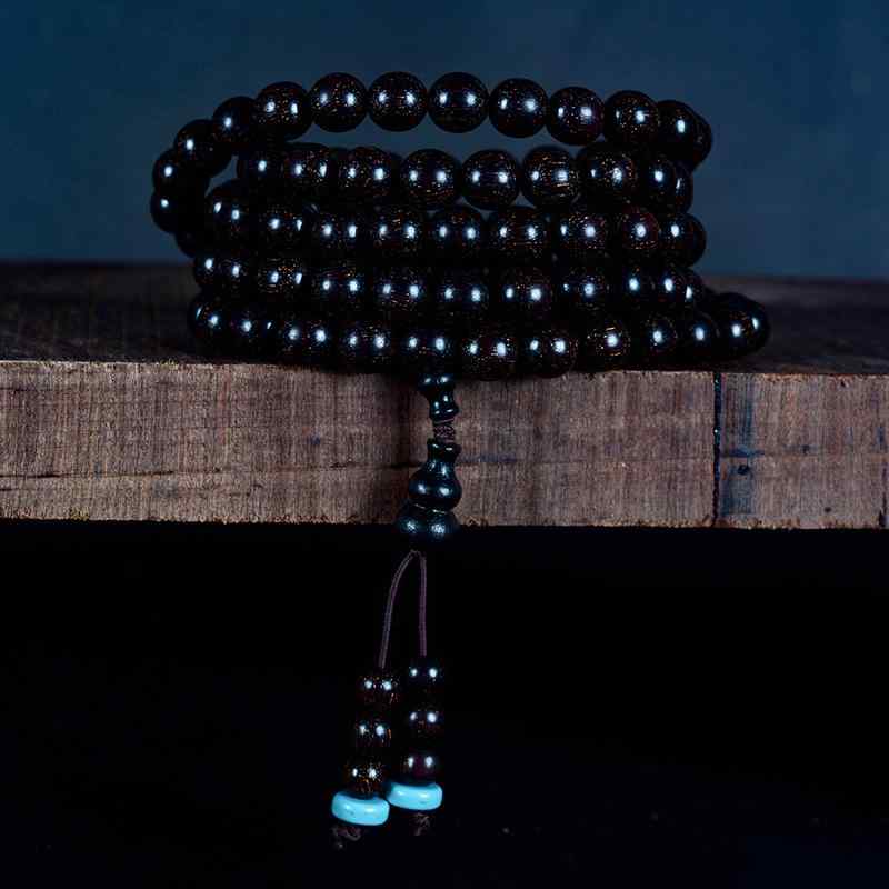 ブレスレット メンズ レディース ユニセックス 高密度 沈水性 金星小葉紫檀 レッドサンダルウッド 血檀 ブラッドサンダルウッド 108玉 ひょうたんチャーム 木製 数珠 コレクション