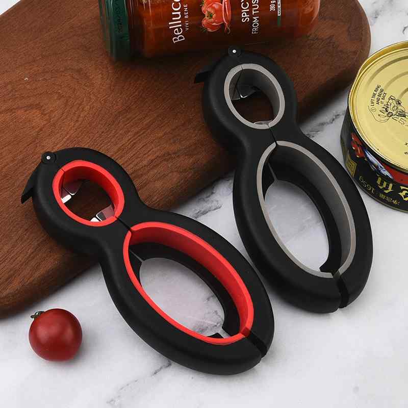 缶オープナー 多機能 8の字型 ステンレス製 ボトルオープナー 瓶蓋開け ジャーオープナー 缶詰開け 省..