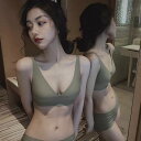 ブラジャー レディース 快適フィット ソフトサポート 深Vネック シームレス ノンワイヤー 寄せ上げ 谷間メイク 垂れ防止 リフトアップ 美胸 補正ブラ(x2)