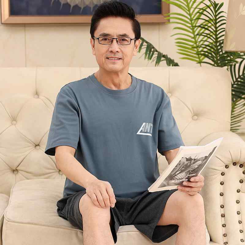 パジャマ メンズ 中高年 男性用 シニア お父さん 父の日 ルームウェア 半袖 ショートパンツ 綿100% コットン素材 夏 上下セット 大きいサイズ ビッグサイズ 薄手 通気性 快適 ストレッチ リラックス 部屋着