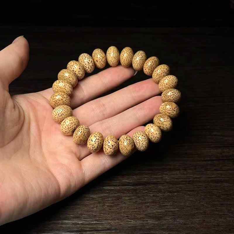 ブレスレット メンズ レディース ユニセックス 星月菩提 高密度 高油 黄皮 希少素材 算盤玉 古式 数珠 ..