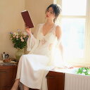 ルームウェア レディース 接触冷感 レース キャミソール ガウン セットアップ フレンチ 上品 セクシー パジャマ 部屋着 寝間着 秋