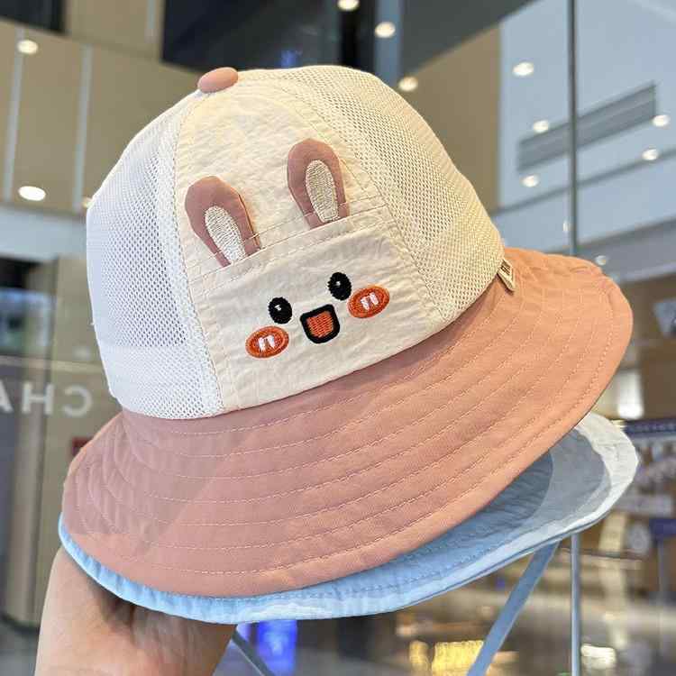 ハット キッズ ベビー 男の子 女の子 速乾 メッシュ 通気性 UVカット 日よけ 紫外線対策 つば広 バケットハット サファリハット 春夏 かわいい 綿ポリエステル混紡