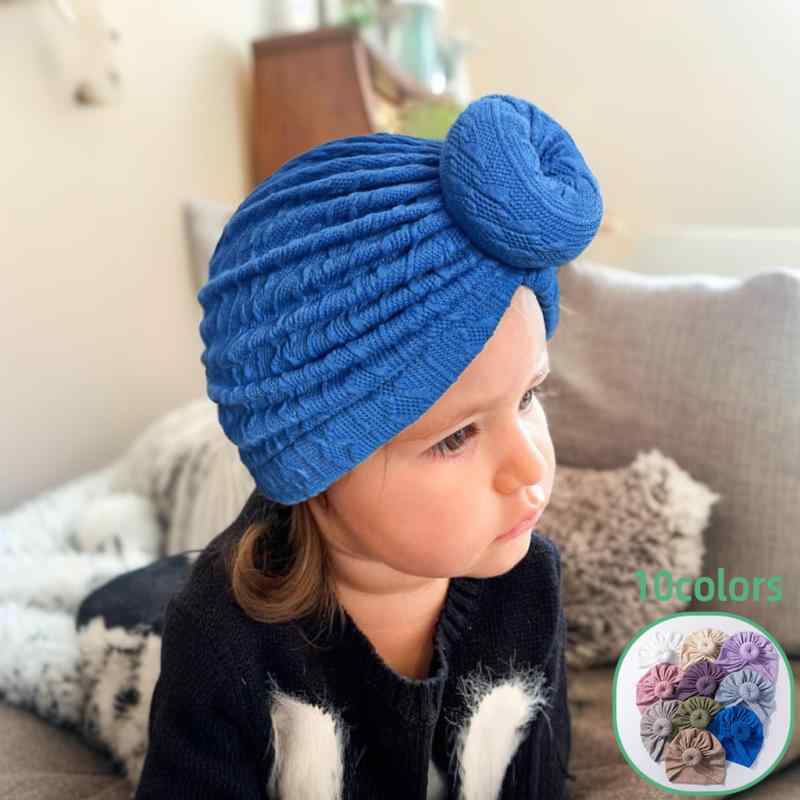 ベビー 帽子 子供用 新生児 乳幼児 幼児向け 無縫製 ジャガード織り ドーナツ柄 泉門保護 かわいい お..