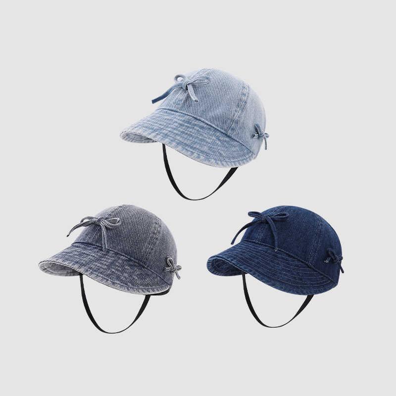 帽子 キッズ ベビー 男女兼用 春秋 デニム つば広 UVカット 日よけ キャップ 紫外線対策 通気性 かわいい コットン 赤ちゃん 幼児 アウトドア お出かけ
