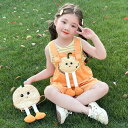 サロペット 女の子 キッズ 子供 ベビー タンクトップ ショートパンツ 2点セット 夏服 接触冷感 薄手 柔らかい 綿混 ノースリーブ おしゃれ かわいい 普段着 部屋着 おでかけ 韓国子供服 イエロー