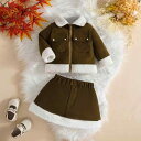 ベビー服 女の子 秋冬 もこもこ襟 ジップアップ アウター コーデュロイ スカート セットアップ 2点セット ポケット付き やわらか素材 かわいい お出かけ 普...