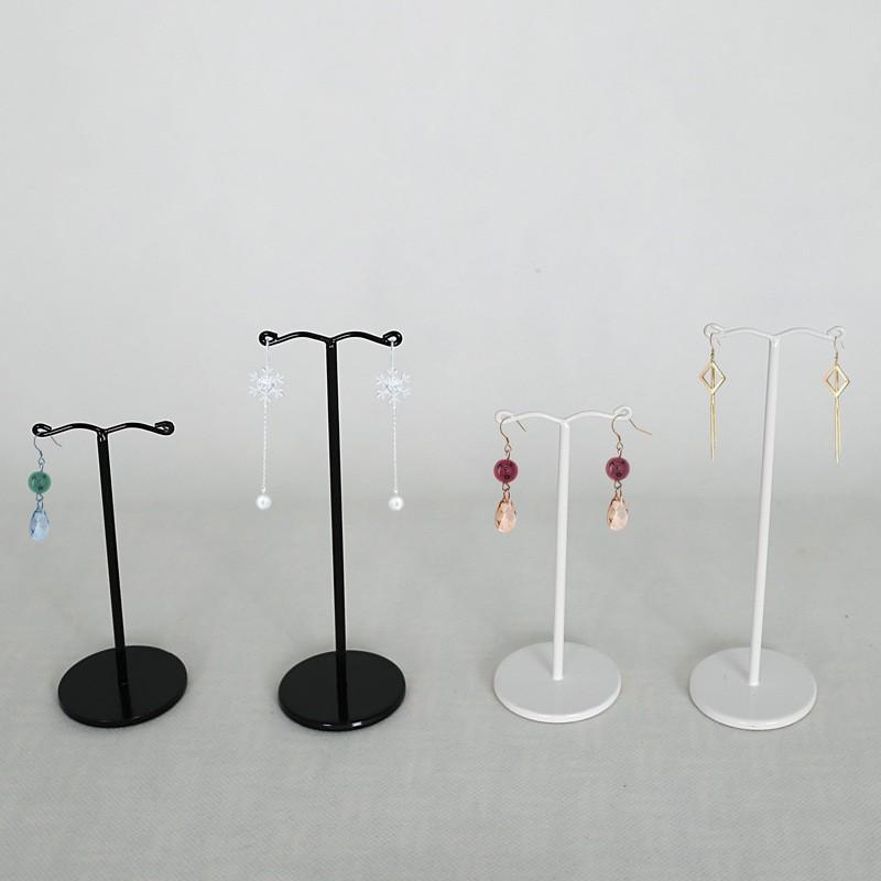 アクセサリースタンド ジュエリー 収納 ピアス イヤリング ネックレス ブレスレット 卓上 ディスプレイラック 店舗用 業務用 見せる収納 シンプル モダン 北欧 アイアン 鉄製 ワイヤー アート風 1段タイプ 黒 白 金 整理