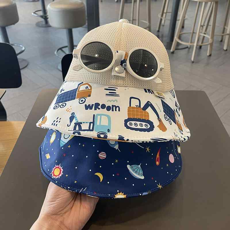 ハット キッズ 男の子 UVカット 日焼け防止 熱中症対策 つば広 メッシュ 通気性 綿混素材 韓国ファッシ..