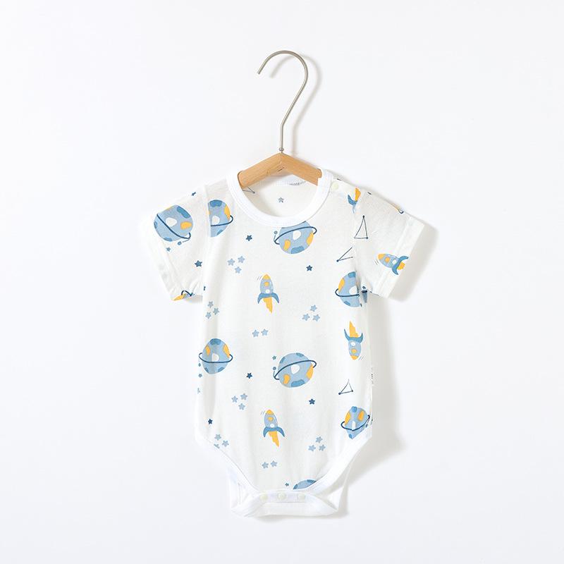 ロンパース ベビー 新生児 半袖 春夏 薄手 通気性 吸汗速乾 竹繊維 メッシュ プルオーバー カバーオール ボディスーツ 肌着 ルームウェア