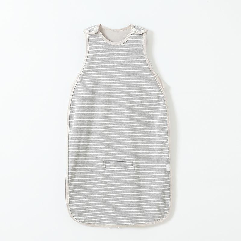 ベビー スリーパー 新生児 赤ちゃん 乳幼児 通気性 寝冷え防止 蹴り飛ばし防止 純綿 コットン 一体型 ノースリーブ ベスト型 オールシーズン 就寝用