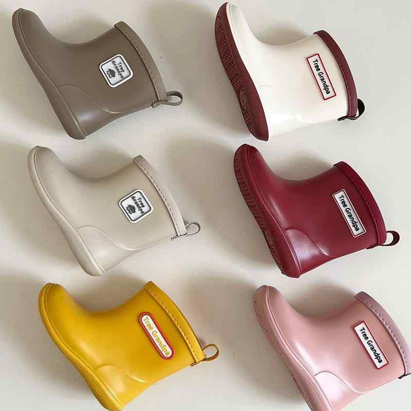 雨靴 キッズ ベビー 男の子 女の子 滑り止め レインブーツ 長靴 日系 シンプル PVC製 ショート丈 通園 通学 春夏 お出かけ用 柔らかい