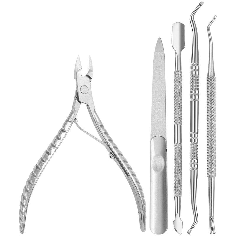 ネイルケアセット レディース メンズ 高級感 ドイツ製 ステンレス製 甘皮ニッパー 爪切り 斜め刃 精密 甘皮プッシャー 携帯用 自宅用