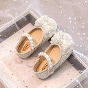 キッズシューズ 女の子 ソフトソール プリンセス パンプス フラットシューズ フォーマル ドレス 発表会 入学式 春秋 おしゃれ マジックテープ アイボリー ベ...