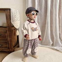 ベビー服 男の子 春秋 長袖 キャラクター柄 かわいい おしゃれ 普段着 お出かけ着 上下セット パンツ 柔らかい 綿混素材 韓国ファッション フードなし 子供...