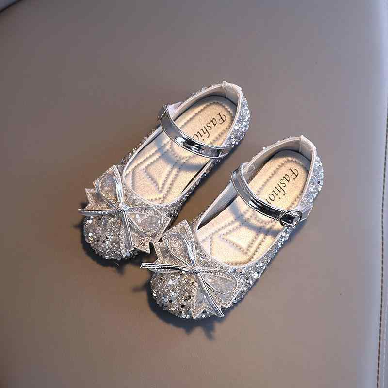 パンプス 女の子 キッズ 春秋 マジックテープ 合成皮革 プリンセス リボン キラキラ ソフトソール 滑り..