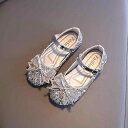 パンプス 女の子 キッズ 春秋 マジックテープ 合成皮革 プリンセス リボン キラキラ ソフトソール 滑り止め ラバーソール 発表会用 フォーマル 結婚式 お呼...