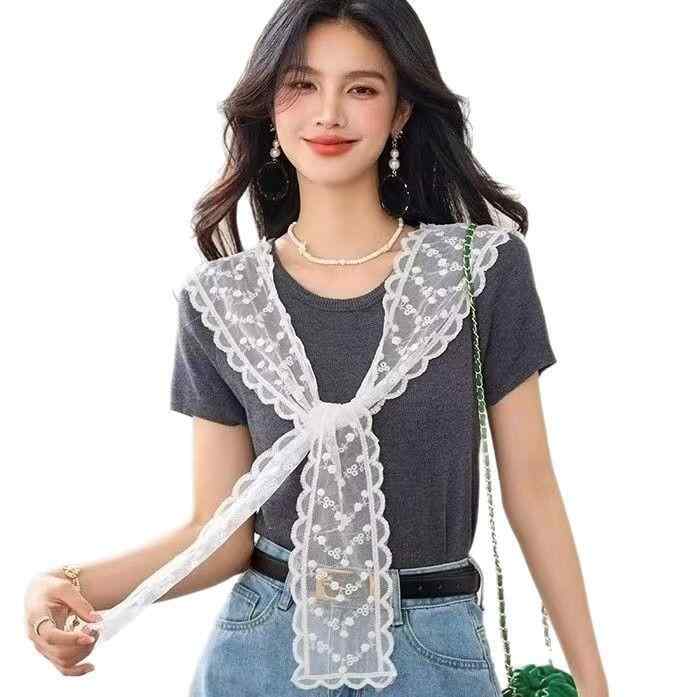 カーディガン レディース フレンチレース 薄手 シースルー 春夏秋 羽織り ウエストリボン ショート丈 ..