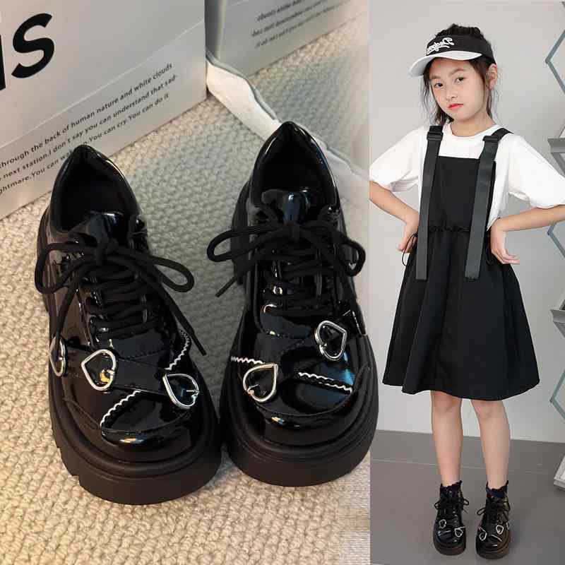 通気性 PUレザー ゴム底 ガールズ キッズ 小学生 中学生 フォーマルシューズ ローファー 発表会 結婚式 入学式 卒業式 七五三 プリンセス フラットシューズ ブラック 無地 春秋