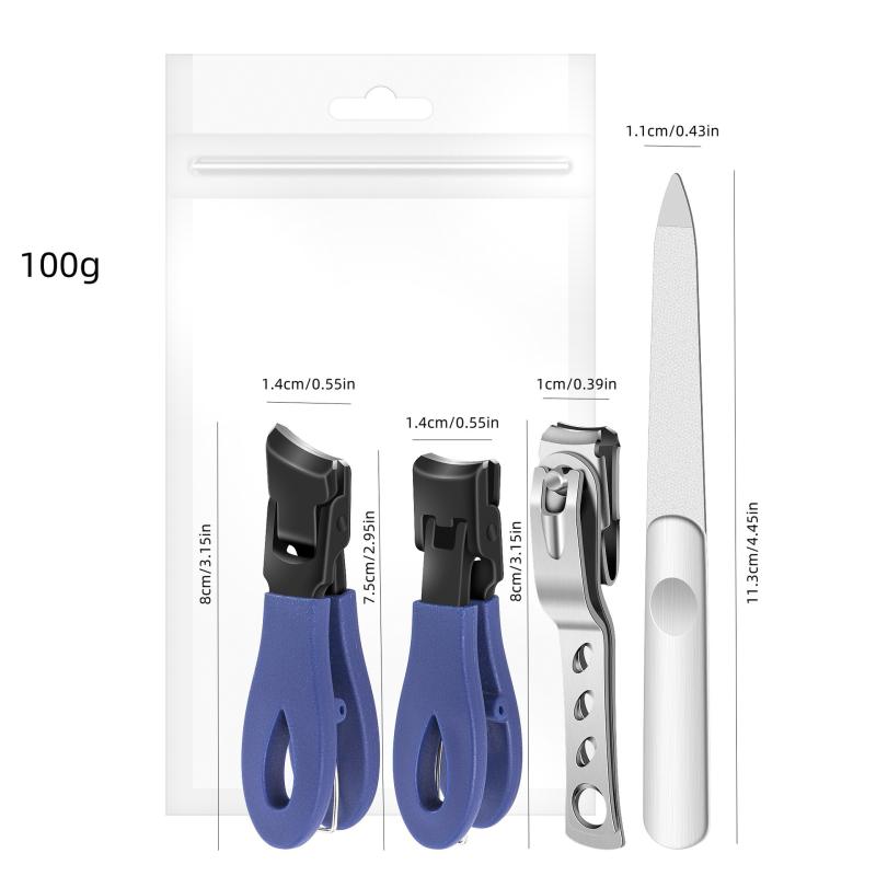 爪切り 高級感 飛び散り防止 ワイドオープン 斜め刃 精密刃先 回転式 ニッパー 両面爪やすり ステンレス製 家庭用 大人 男女兼用 セット