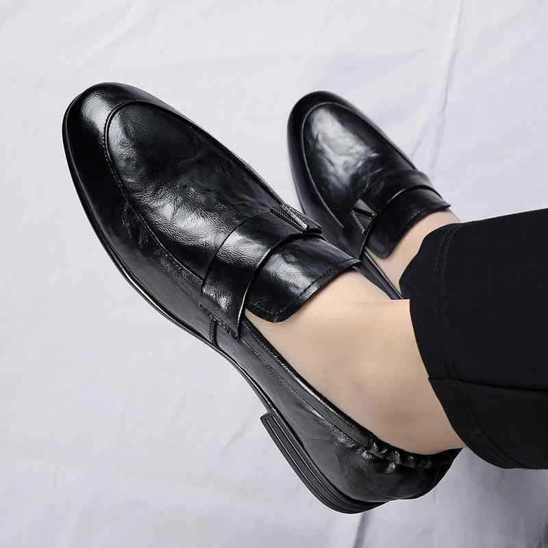 ローファー メンズ 高級感 本革 牛革アッパー 牛革ライニング ソフトソール ゴム底 柔らかな履き心地 ビジネス フォーマル 通勤 紳士靴 ブラック ブラウン 春夏