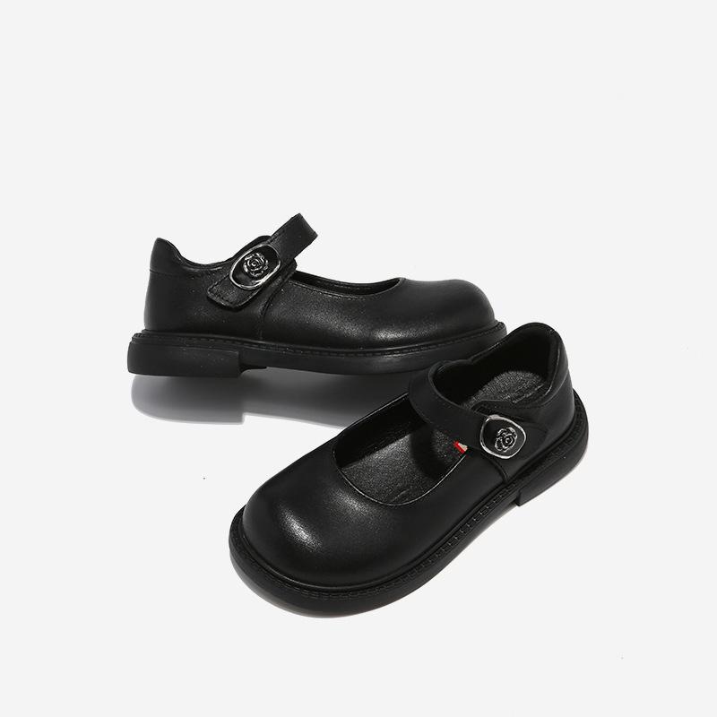 ローファー 女の子 本革 牛革 滑り止め ゴム底 マジックテープ 黒 ブラック スクール 学生 制服 発表会 結婚式 入学式 卒業式 フォーマル ドレス 春秋 ジュニア キッズ
