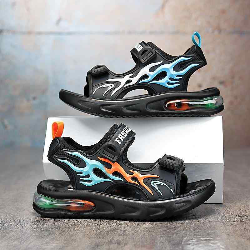 スポーツサンダル 男の子 ジュニア キッズ 速乾 通気 防水 軽量 滑り止め 柔らか底 つま先開き エアク..