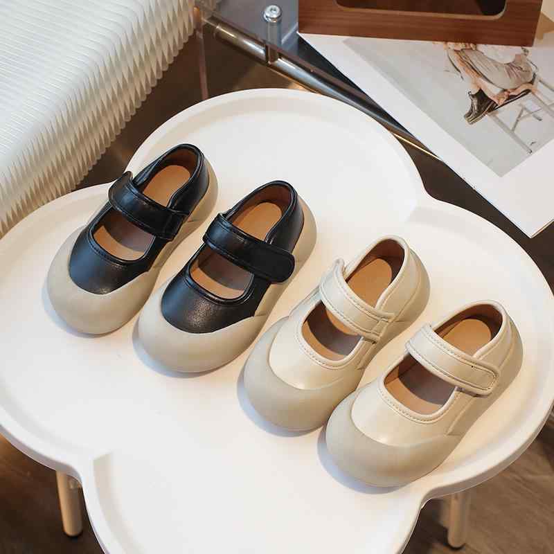 シューズ キッズ 男の子 女の子 幅広 ラウンドトゥ マジックテープ スクール風 フォーマル PUレザー マ..