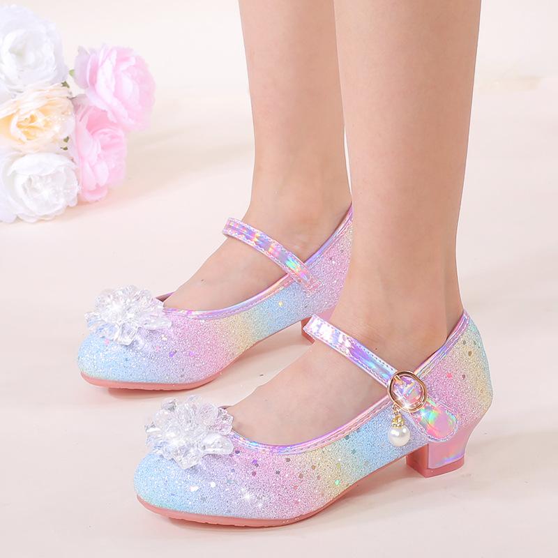 パンプス キッズ 女の子 プリンセス風 ラインストーン装飾 ハイヒール 韓国ファッション おしゃれ マジ..
