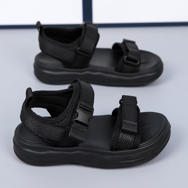 サンダル キッズ 男の子 男児 滑り止め グリップ 柔らかいソール 軽量 耐摩耗 通気性 アウトドア ビー..