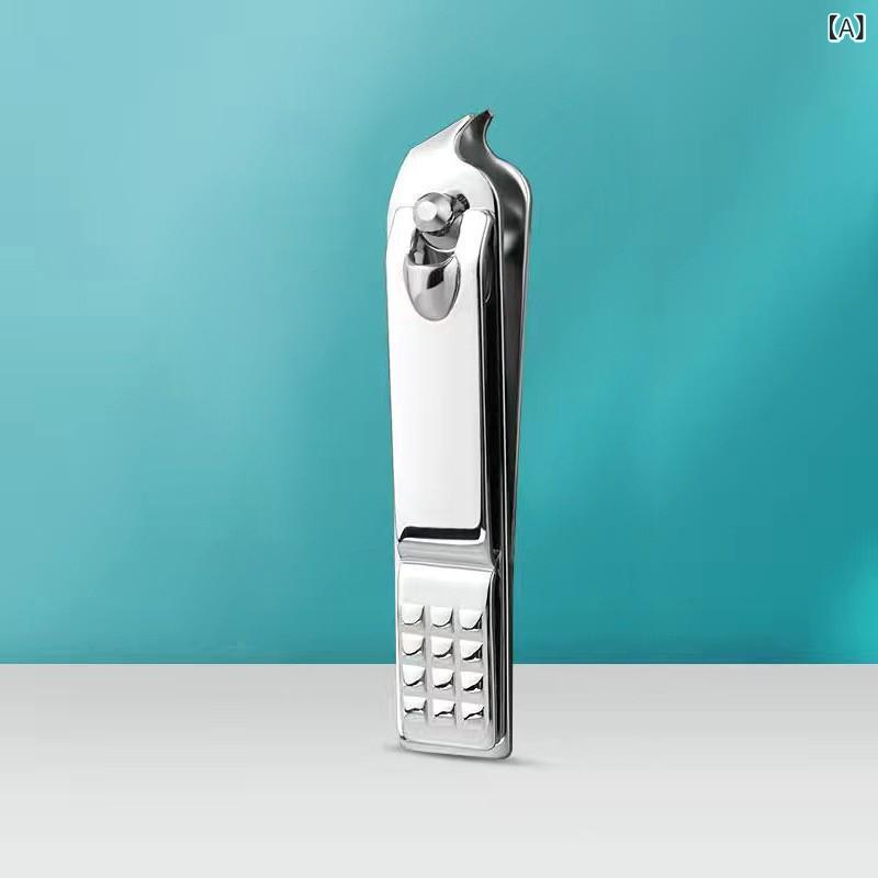 爪切り メンズ レディース ベビー キッズ 飛び散り防止 斜め刃 平刃 フットケア ステンレス製 4点セット 墨緑 携帯用 家庭用