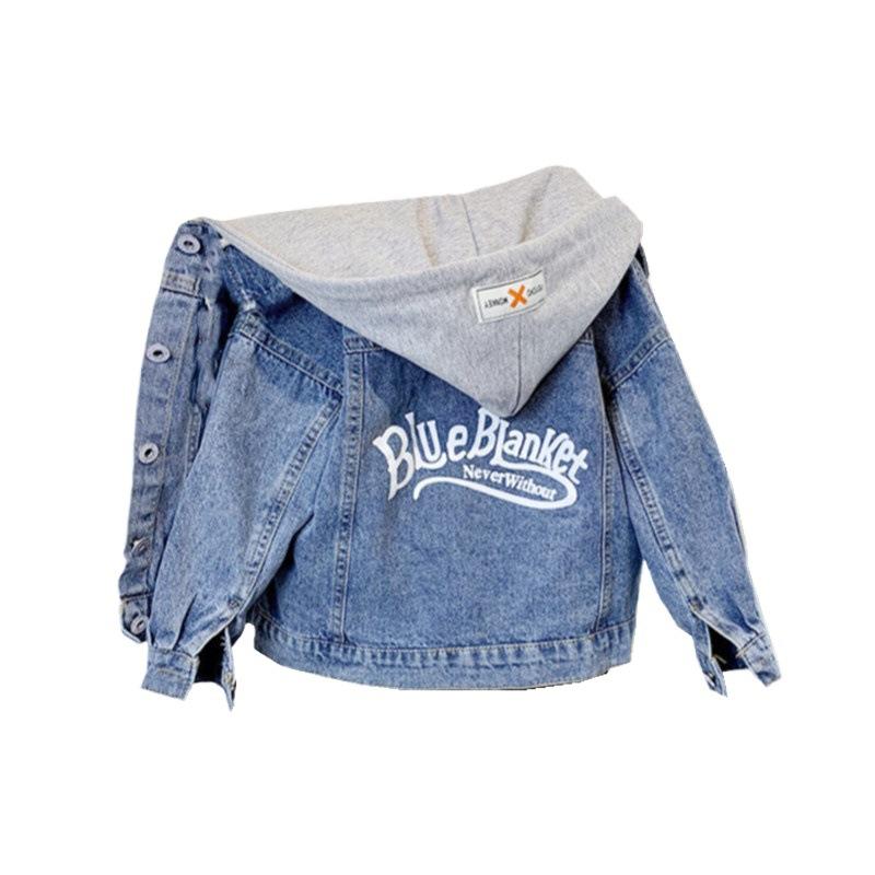 アウター キッズ 男の子 デニムジャケット フード付き 秋冬 裏起毛 厚手 防寒 暖か カジュアル 綿 小学..