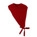 ショール レディース ニット スリット レイヤード ベスト風 アシンメトリー 切り替え デザイン 多機能 秋冬 きれいめ 大人可愛い 着回し抜群(x2)