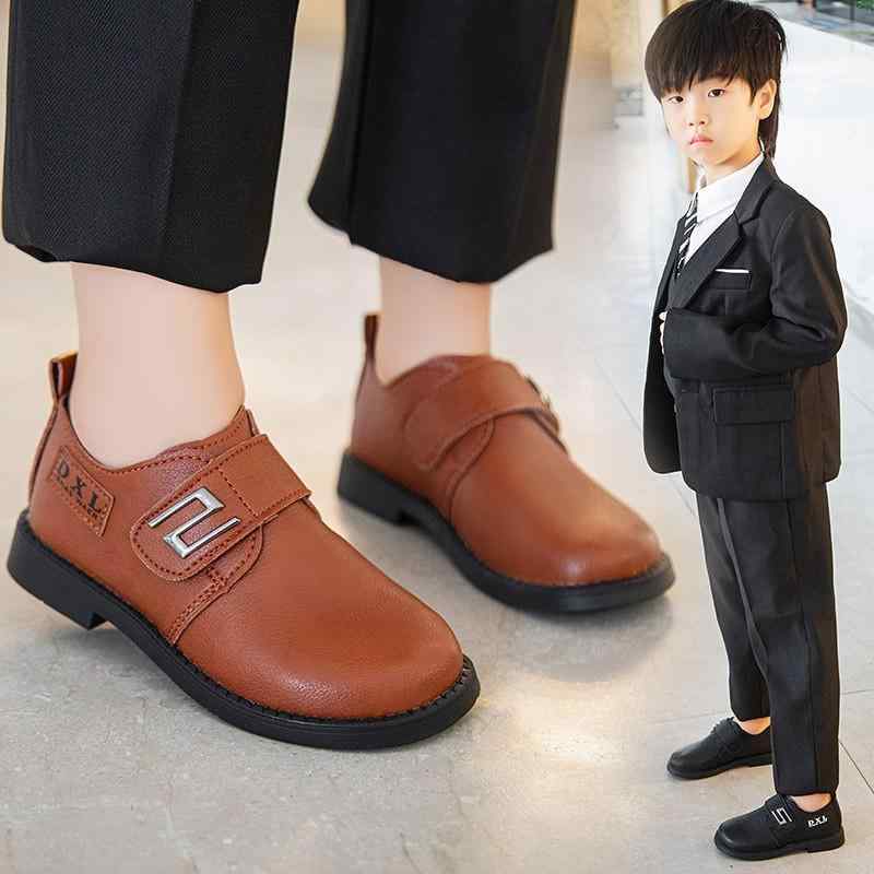 革靴 キッズ 男の子 ブラック 快適 通気性 マジックテープ エナメル フォーマル カジュアル 英国風 発表会 入学式 結婚式 セレモニー 履きやすい 耐久性 通年 男児 ローカット