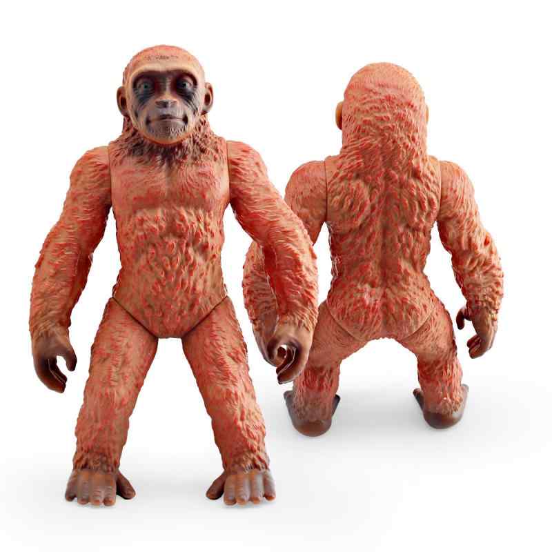 フィギュア 子供用 男の子 キッズ リアル ゴリラ 戦士 大型 アニマル 模型 中空 PVC製 レッドカラー 精巧な 動物 オブジェ 置物 インテ..