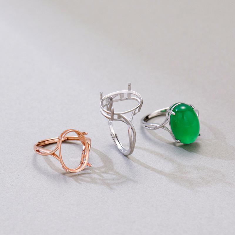 指輪 レディース S925純銀 金メッキ 空枠 石なし フリーサイズ 上品 おしゃれ カジュアル 高級感 通勤 オフィス ローズゴールド ホワイトゴールド