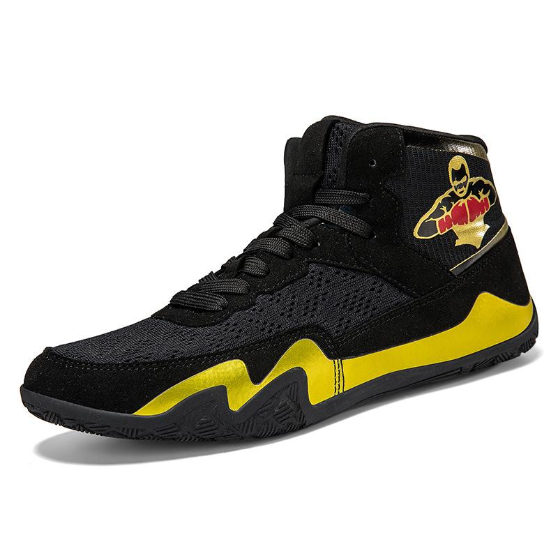 室内フィットネスシューズ 男女兼用 ボクシング レスリング トレーニング 試合用 マッサージ 通気性 滑..