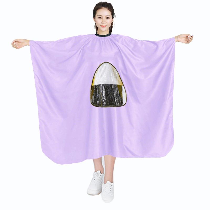 カットクロス 厚手 タフタ素材 透明窓付き スマホ対応 美容院 美容室 サロン 業務用 家庭用 ヘアカット 散髪 パーマ カラー 染毛 理髪ケープ 毛髪ガード