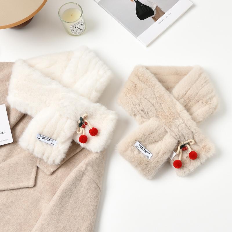 ティペット レディース 女性用 秋冬 フェイクファー レッキスラビットファー調 高級感 保温 防寒 差し..