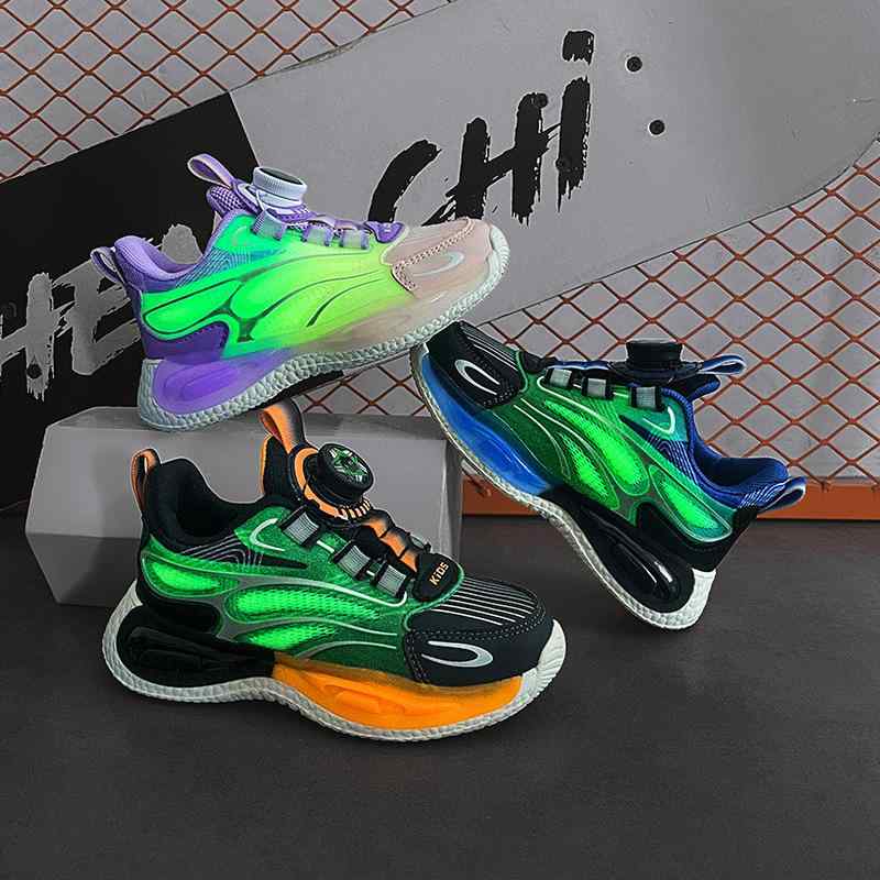 バスケットボールシューズ キッズ ジュニア 男の子 女の子 回転ジルコニアル式 防水 軽量 通気性メッシ..