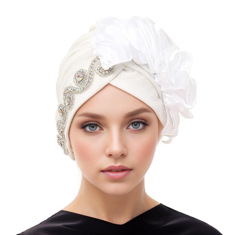 帽子 レディース 女性用 大人 オールシーズン 民族風 エスニック インド風 ターバンキャップ フルカバ..