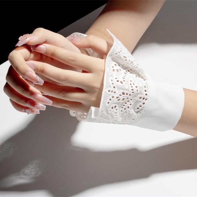 付け袖 レディース 袖カバー エレガント 貴族風 クラシカル 立体デザイン ファッション小物 装飾カフス..