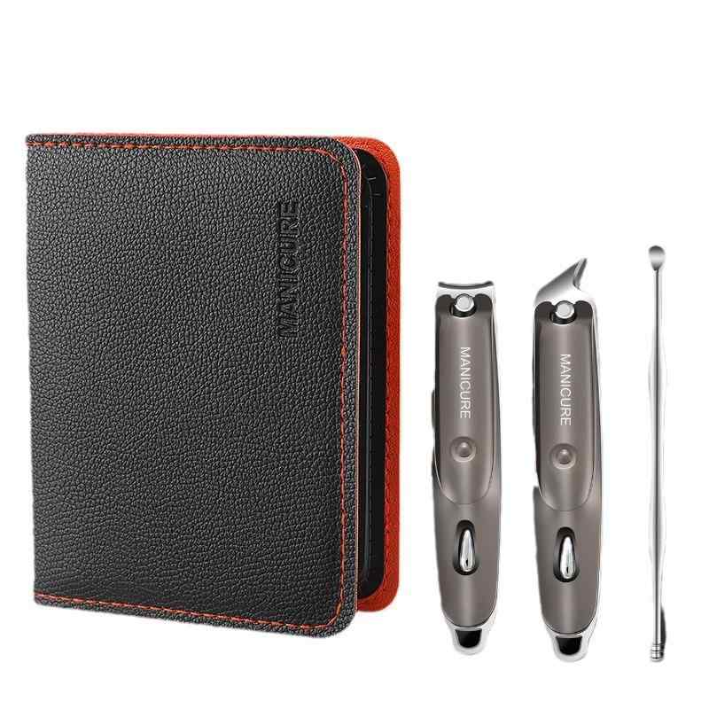 爪切り ネイルケアセット ドイツ製 精密 ステンレス製 切れ味抜群 ストレート刃 ペディキュアツール 耳かき 多機能 家庭用 グルーミングセット 収納ケース付き