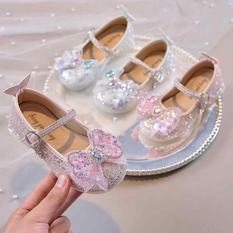 キッズシューズ 女の子 マジックテープ リボン PUレザー プリンセスシューズ 耐摩耗性 ゴム底 フォーマル 発表会 ドレス 結婚式 入園式 卒園式 入学式 演奏会 エレガント ピンク ベージュ 春秋