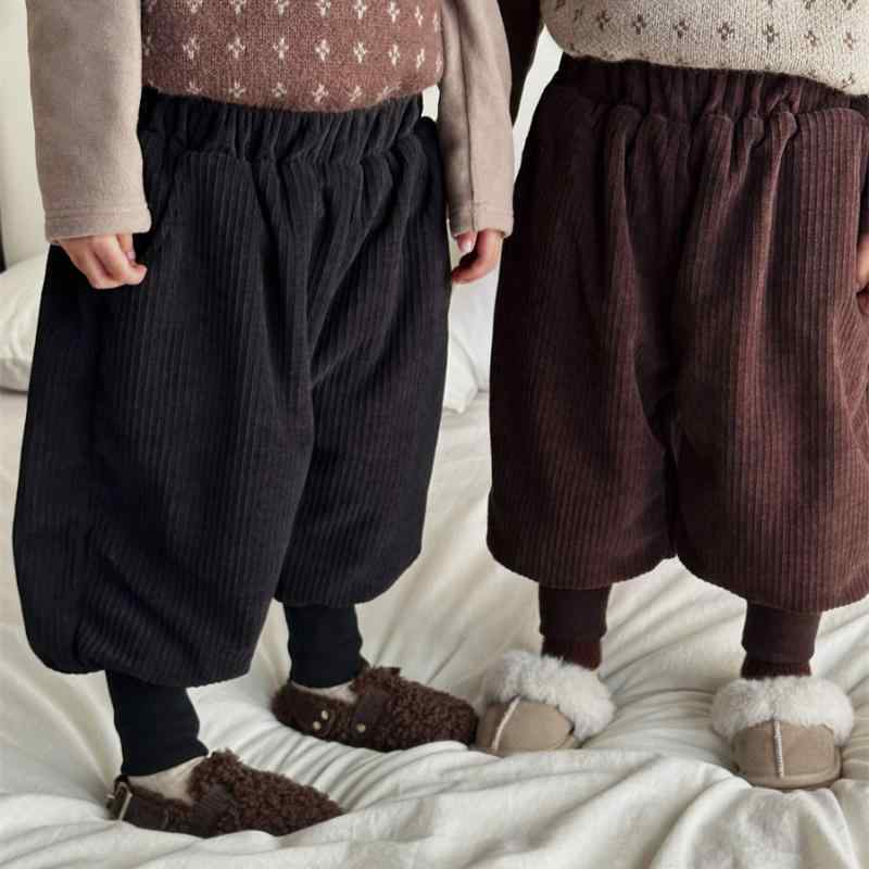 キッズ パンツ あったか 裏起毛 厚手 防寒 ストレッチ ゆったり コーデュロイ リブ 子供服 男の子 女の..