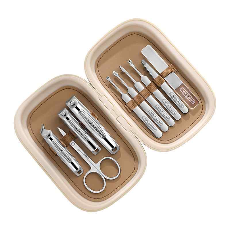 ネイルケアセット メンズ レディース 携帯用 ステンレス製 ドイツ製 高品質 切れ味抜群 爪切り 甘皮切り 爪やすり 多機能 10点フルセット 自宅用 旅行用