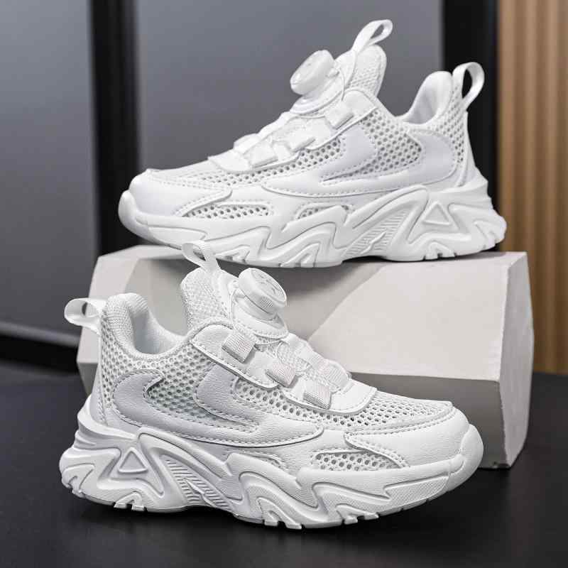 スニーカー キッズ 男の子 女の子 防水 軽量 ソフトソール レザー調 通気性 耐摩耗 衝撃吸収 ダッドス..