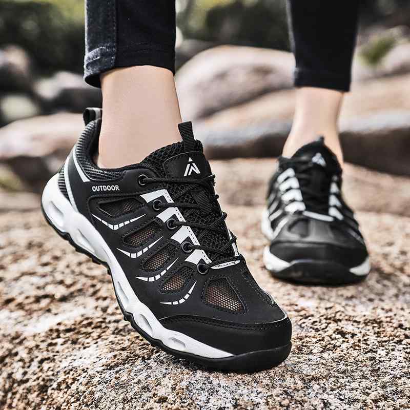 アクアシューズ 男女兼用 カップル 親子 速乾 接触冷感 透湿 メッシュ 軽量 水陸両用 EVAソール レース..